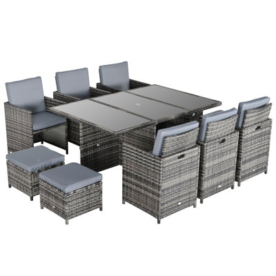 Gennett 10 Seater Rattan Conversation Set