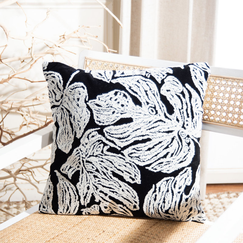 Oleary Embroidered Reversible Throw Pillow