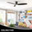 60'' Bato 3 - Blade LED Flush Mount Ceiling Fan with Remote Control and Light Kit Included-1561625591