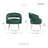 Candide 27.5" Modern Glam Accent Chair with Velvet Fabric Upholstery, Metal Legs in Gold Finish, Foam Wrapped in Poly Fiber-1582782001