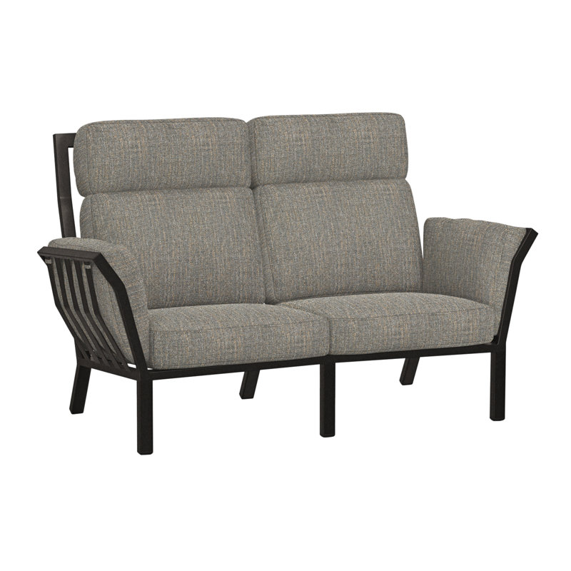 Aris Outdoor 2 - Seat Loveseat, Sash Denim, Carbon Black