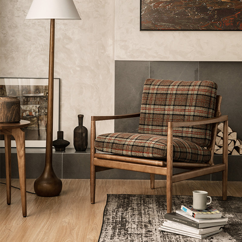 Mariet Upholstered Armchair, Coffee Chenille