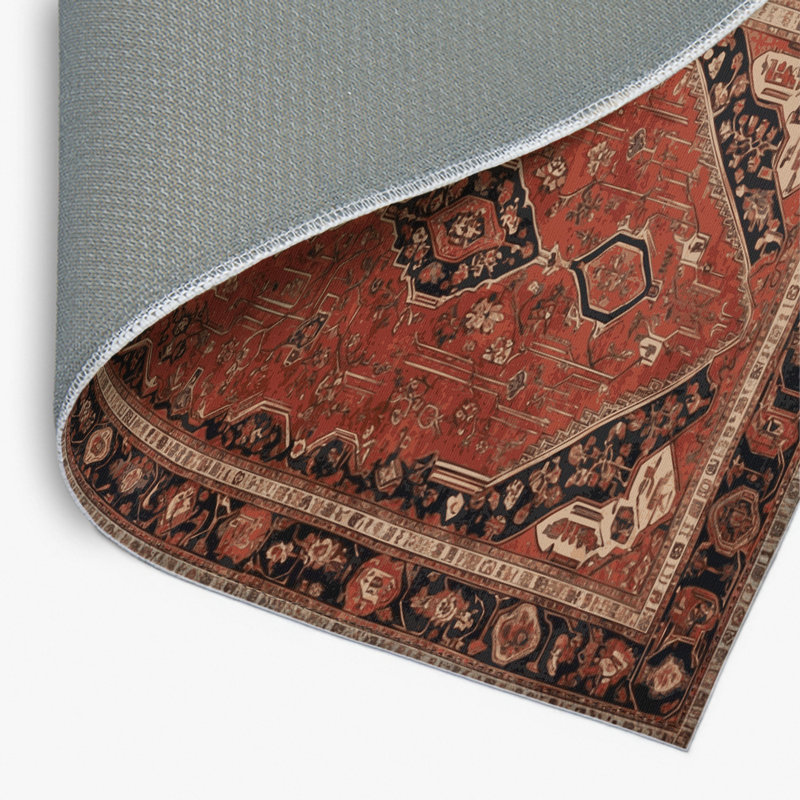 Persian Brown Indoor and Outdoor Area Rug, Rectangle 2' x 3'