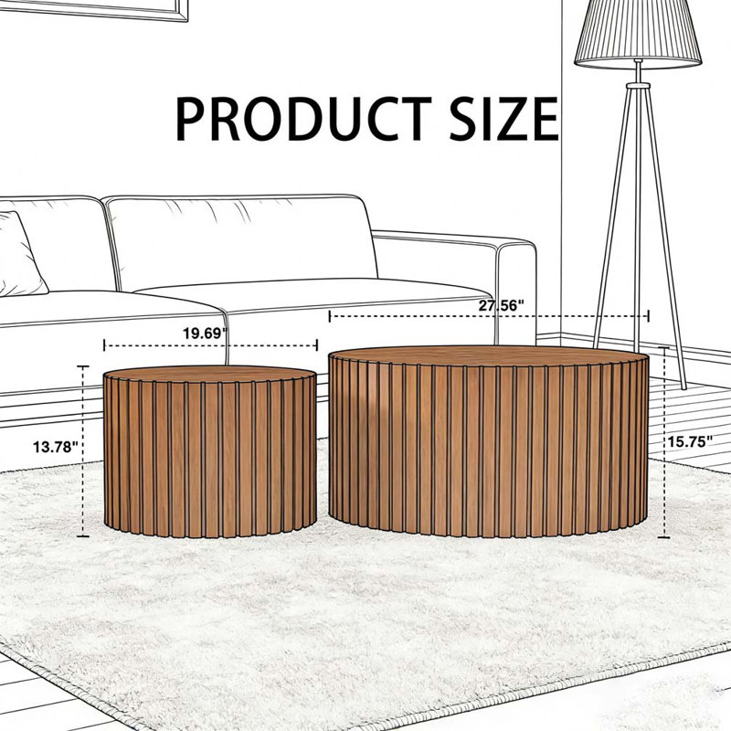 Round Wood Coffee Table