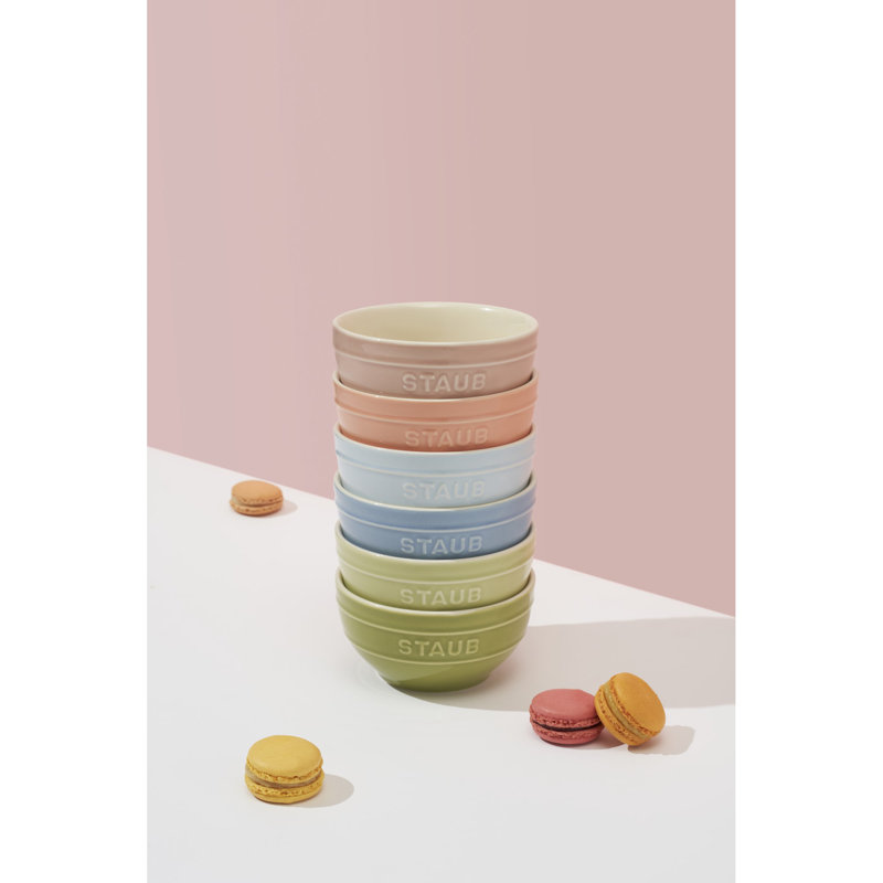 Ceramic 6 Piece Nested Mixing Bowl Set