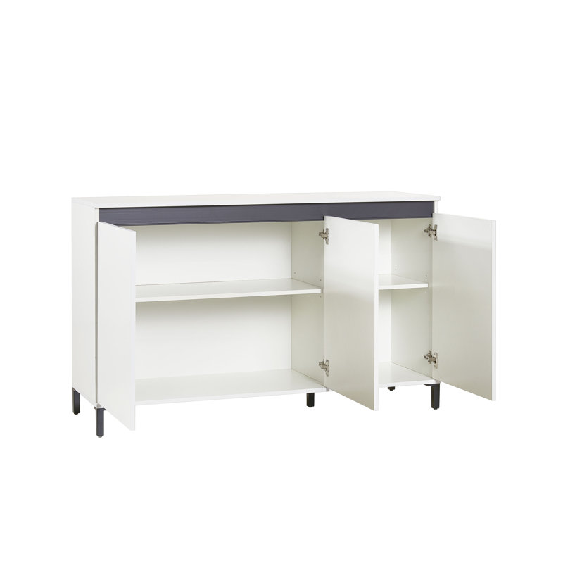 Sideboard 3A Burlyn, White Gloss/Anthracite