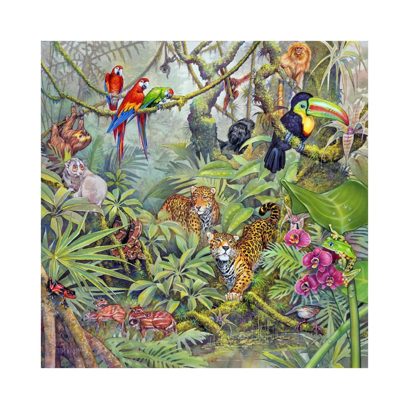 The Rainforest by Tim Knepp - Wrapped Canvas Painting, 45.72 cm H x 45.72 cm W x 1.91 cm D