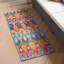 Tapis bleu intérieur / extérieur Newt Ikat-78635189