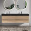 Meuble-lavabo 72 po avec lavabo en quartz noir mat et tiroirs souples