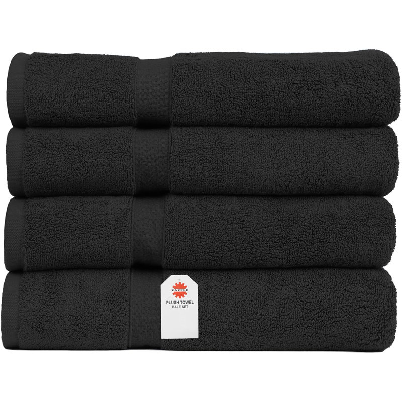 Cotton Bath Towel, Black