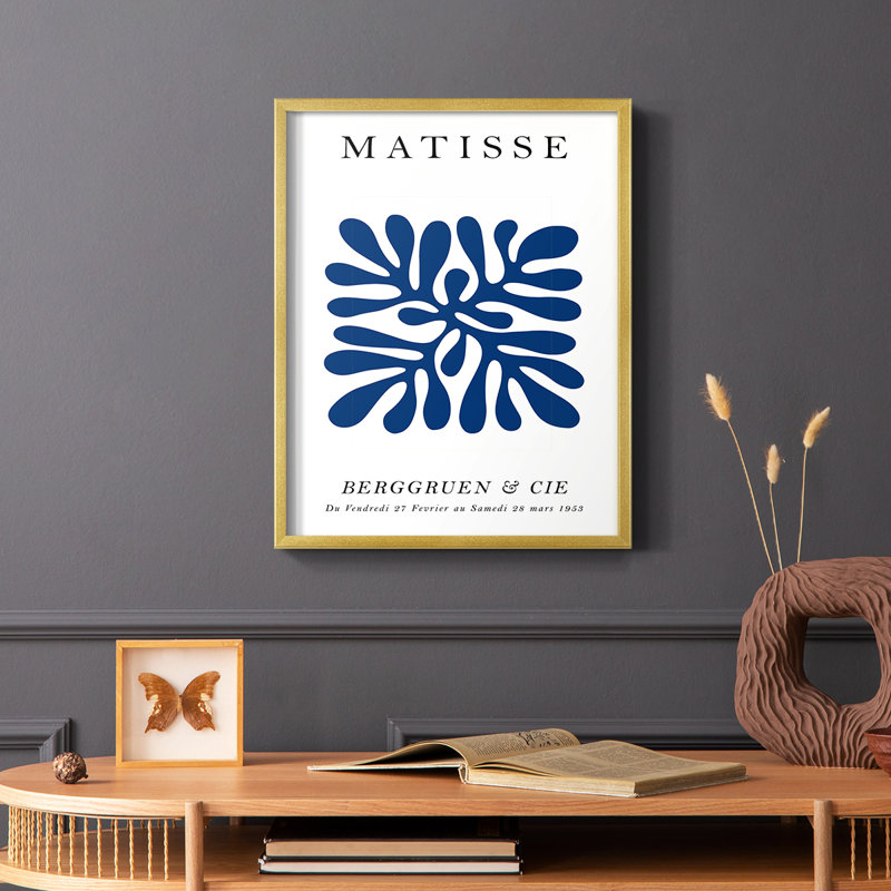 Matisse CECI, reproduction encadrée - bois massif, Or, H 20 po x l 16 po