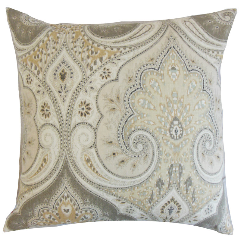 Housse et insert de coussin carré en lin Kirrily, Ombre, 24 po x 24 po