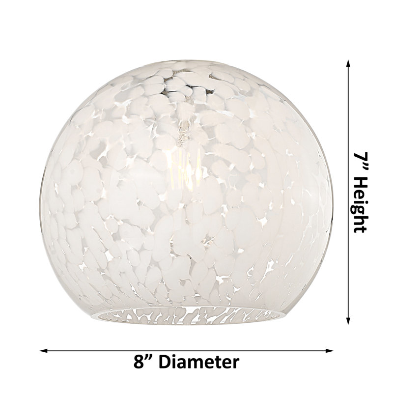 Applique murale 1 lumière Ballston White Mouchette, H 10 po x l 8 po x P 13 po, Chrome poli