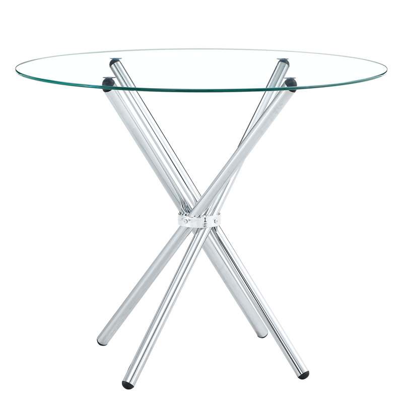 Table de salle à manger Modern Simplicity, Argent argent
