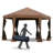 Outsunny 13' X 11' Hexagonal Pop Up Gazebo, Heavy Duty Outdoor Canopy Tent With 6 Mesh Sidewall Netting, 3-Level Adjustable Height And Strong Steel Frame