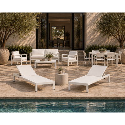 Ensemble de conversation d'extérieur en aluminium pour 12 personnes avec coussins Pangea Home Karen