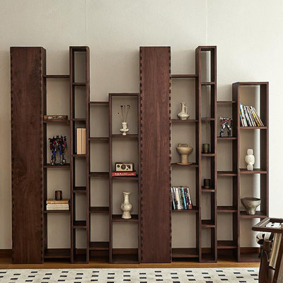 American style luxury pure solid wood bookcase
