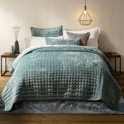 Ensemble de courtepointe en velours de très grande taille, couvre-lit matelassé toutes saisons avec 2 taies décoratives assorties