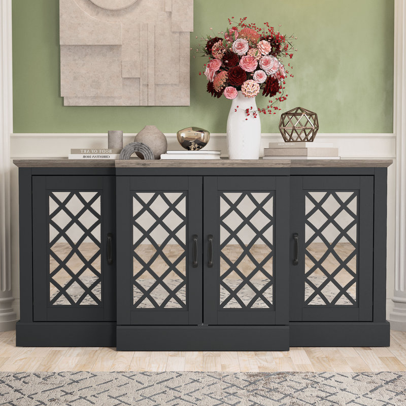  Buffet Perrault, Noir / chêne gris noueux, Diamora