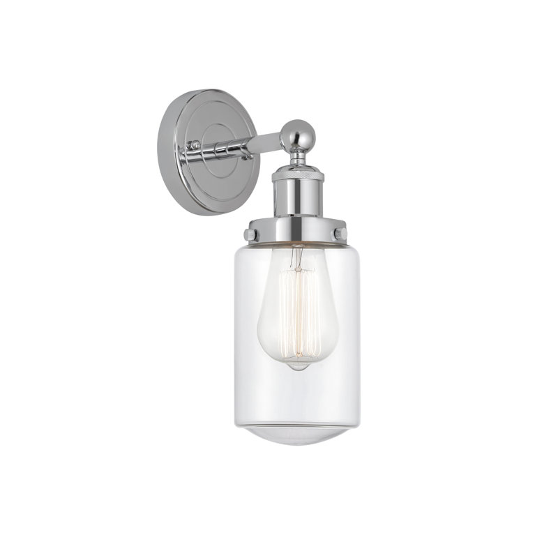 Cantril Armed Sconce, Clear, Polished Chrome