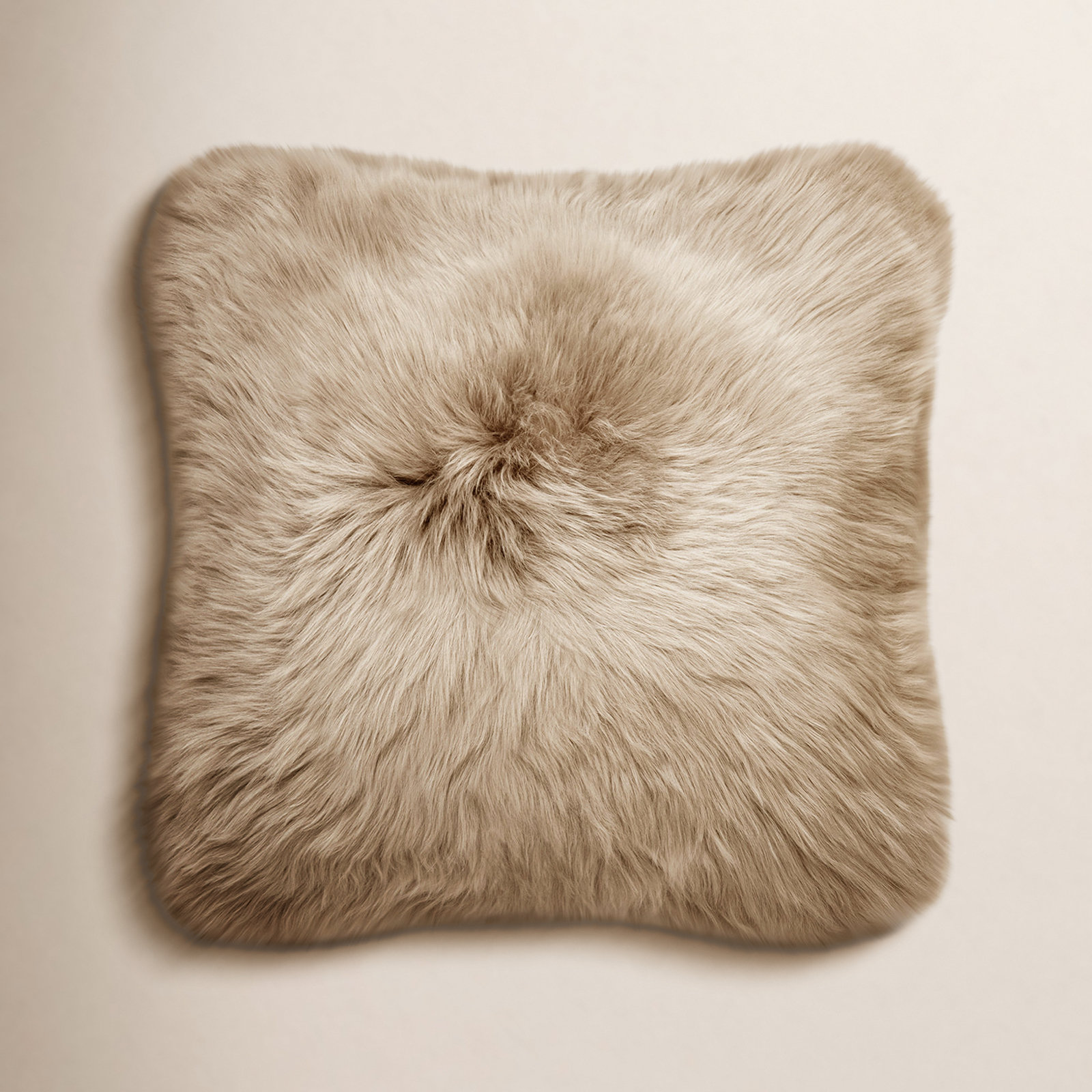 Fieldman Leather Throw Pillow, Sand Brown, 16" x 16"