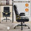 Chaise de bureau ergonomique pour grands et grands utilisateurs avec repose-pieds, siège large d'une capacité de poids de 500 lb, hauteur réglable et dossier inclinable, noir