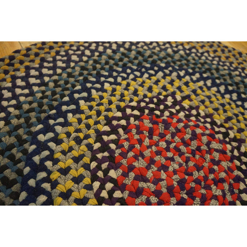 Antique Braided American Allover Knotted Rug