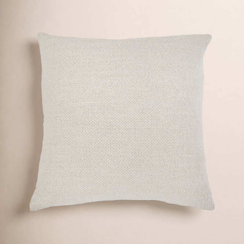 Hendrick Square Pillow Cover & Insert, Cream