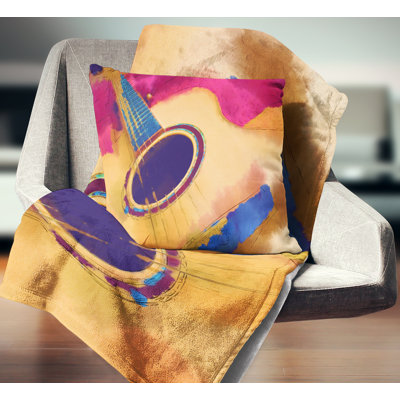 Listen to the Colorful Music - Music Printed Throw Pillow