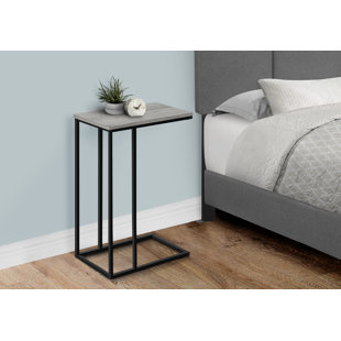 Natural Metal C Side Table. Slide Under Sofa Table. Minimal