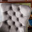 Chaise de bureau Furniture, fauteuil de bureau moderne capitonné en velours capitonné avec base en métal doré, chaise de bureau pivotante réglable (gris)-1438959810