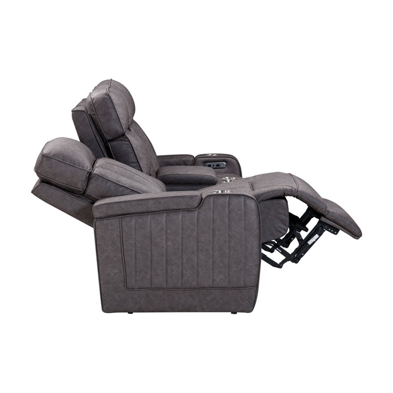 Causeuse et fauteuil inclinable électrique Desiri, Gris
