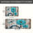 Teal Dahlia & Dragonfly, 2 Pcs Non Slip Kitchen Mats