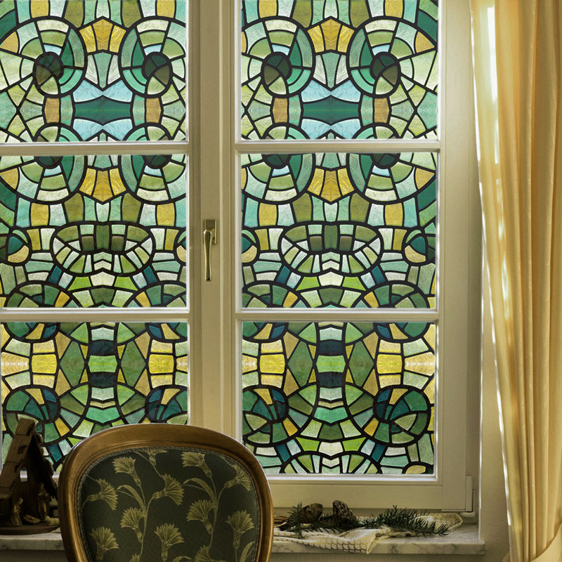 Abstract Non-Wall Damaging Window Decal