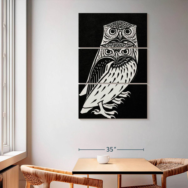 Brampt Two Owls 1921, 65" H x 42" W