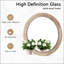 Miroir mural rond rustique, miroir circulaire en bois de 23,62 pouces avec perles, miroir décoratif de ferme pour salon, chambre à coucher, cuisine, entrée (blanc)
