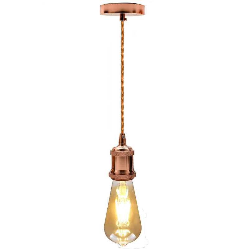 1 - Light Simple Pendant, Rose Gold