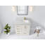 Boston 36 po X P 22 po D Meuble-lavabo décalé à droite en albâtre avec 2 po  Quartz-109315179