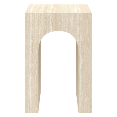 Contemporary ECC Concrete Contract Grade Accent Table - Travertine by Hokku Designs
