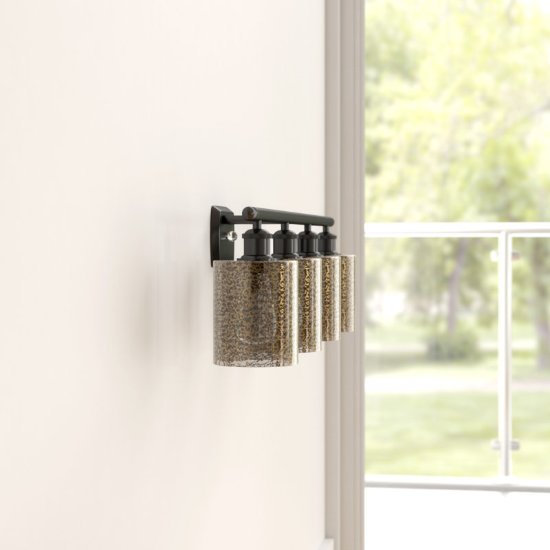 Leilani 4 - Light Dimmable Vanity Light, Oil Rubbed Bronze, Clear