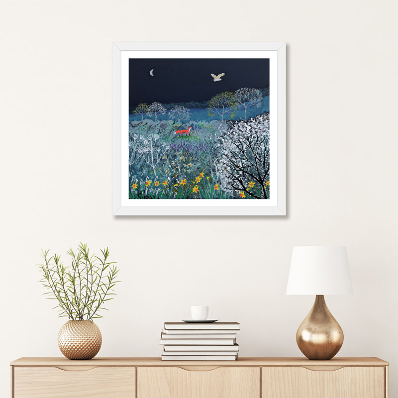 «Spring Night» par Jo Grundy - reproduction de photo, H 24 po x l 24 po x p 1 po, Papier encadré blanc