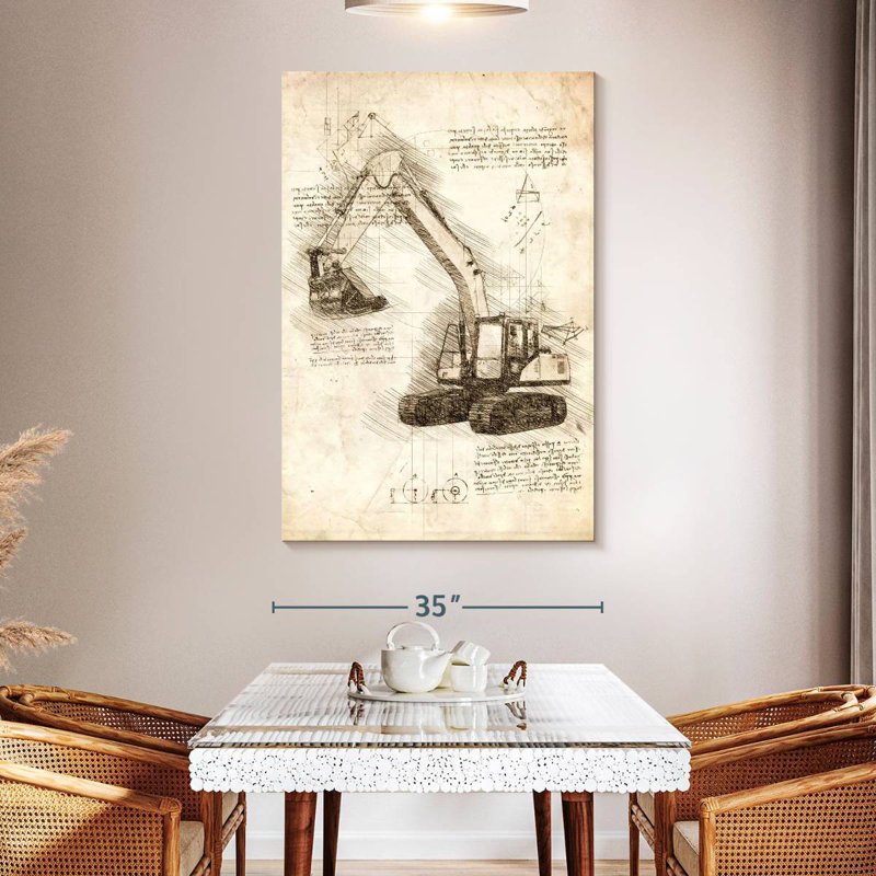 Mehar Excavator, 51" H x 34" W