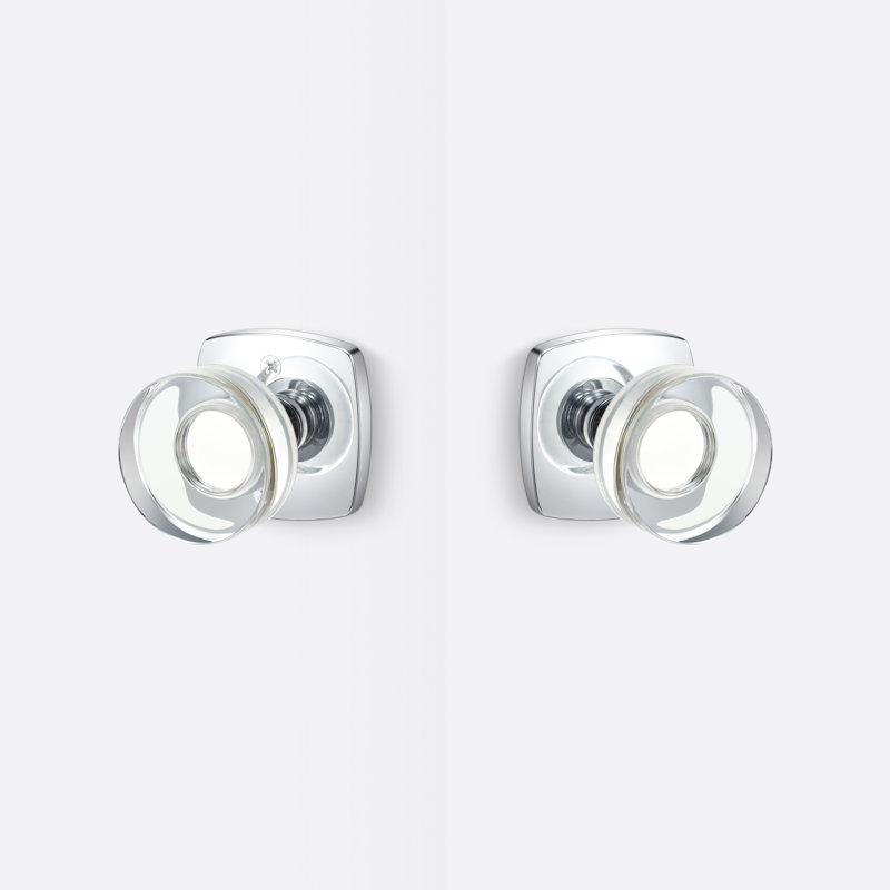 Bouton de passage Luna, chrome poli, Chrome poli