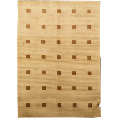 Tapis doré de haute qualité noué à la main