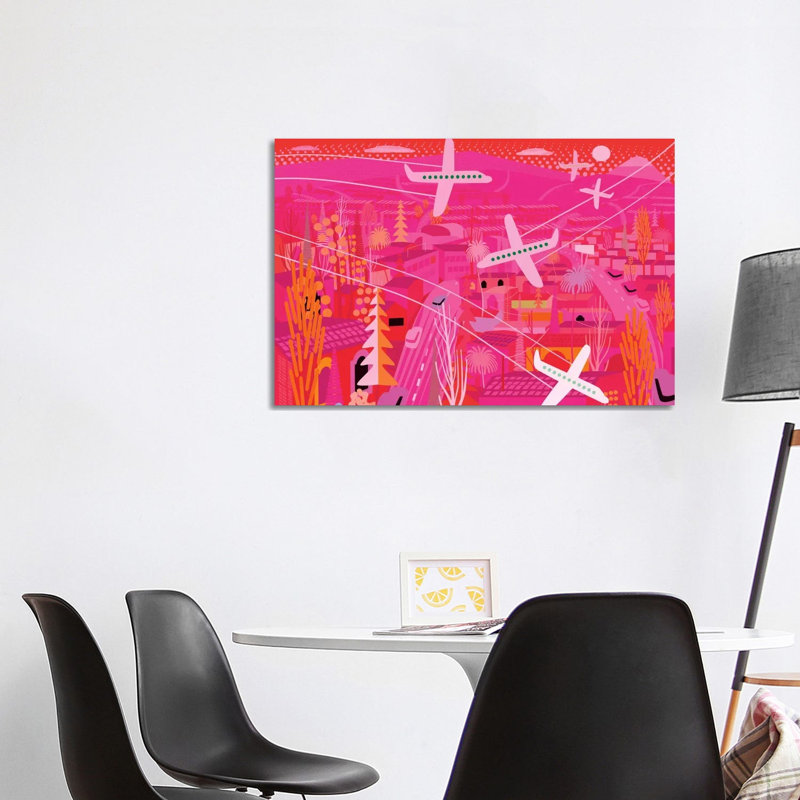 Fire In Los Angeles by Charles Harker - Wrapped Canvas Print, 101.6 cm H x 66.04 cm W x 3.175 cm D