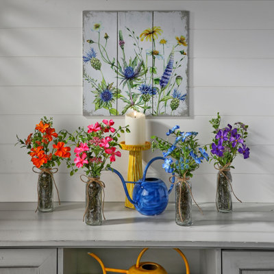 14" Summer Garden Glass Arrangement