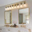 Illuminations époustouflantes en fer brillant pour les salles de bain chics