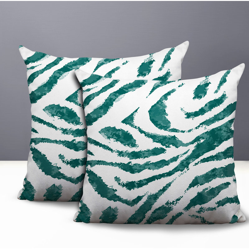 Oreiller réversible intérieur / extérieur Seppo, 18x18, Teal