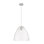Downtown Urban - Crown Point - Luminaire suspendu à cordon 1 lumière 12 po Bristol - Finition nickel satiné - Abat-jour granuleux
