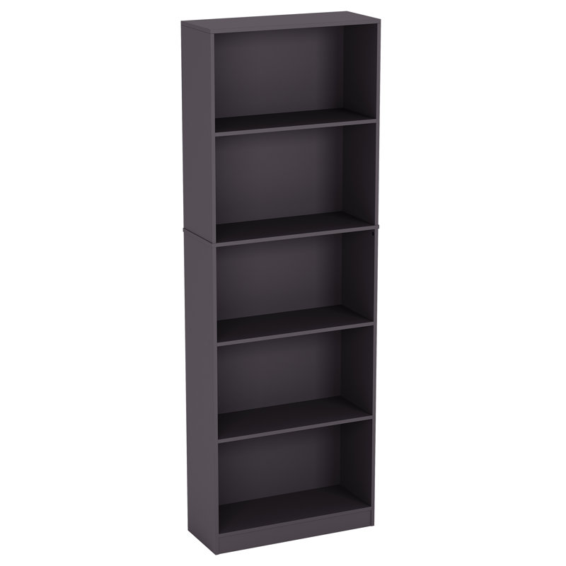 142cm H x 60cm W Standard Bookcase, (5 Shelves) 175 cm H x 60 cm W x 24" D, Grey